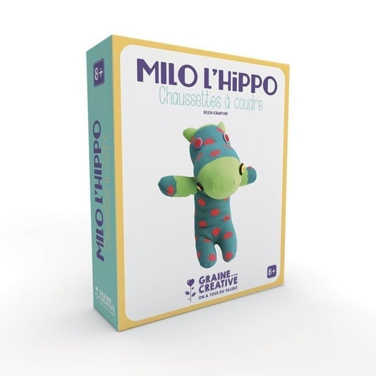 Kit à coudre Chaussette Hippo Graine Créative – Couture DIY enfant dès 8 ans GRAINE CREATIVE