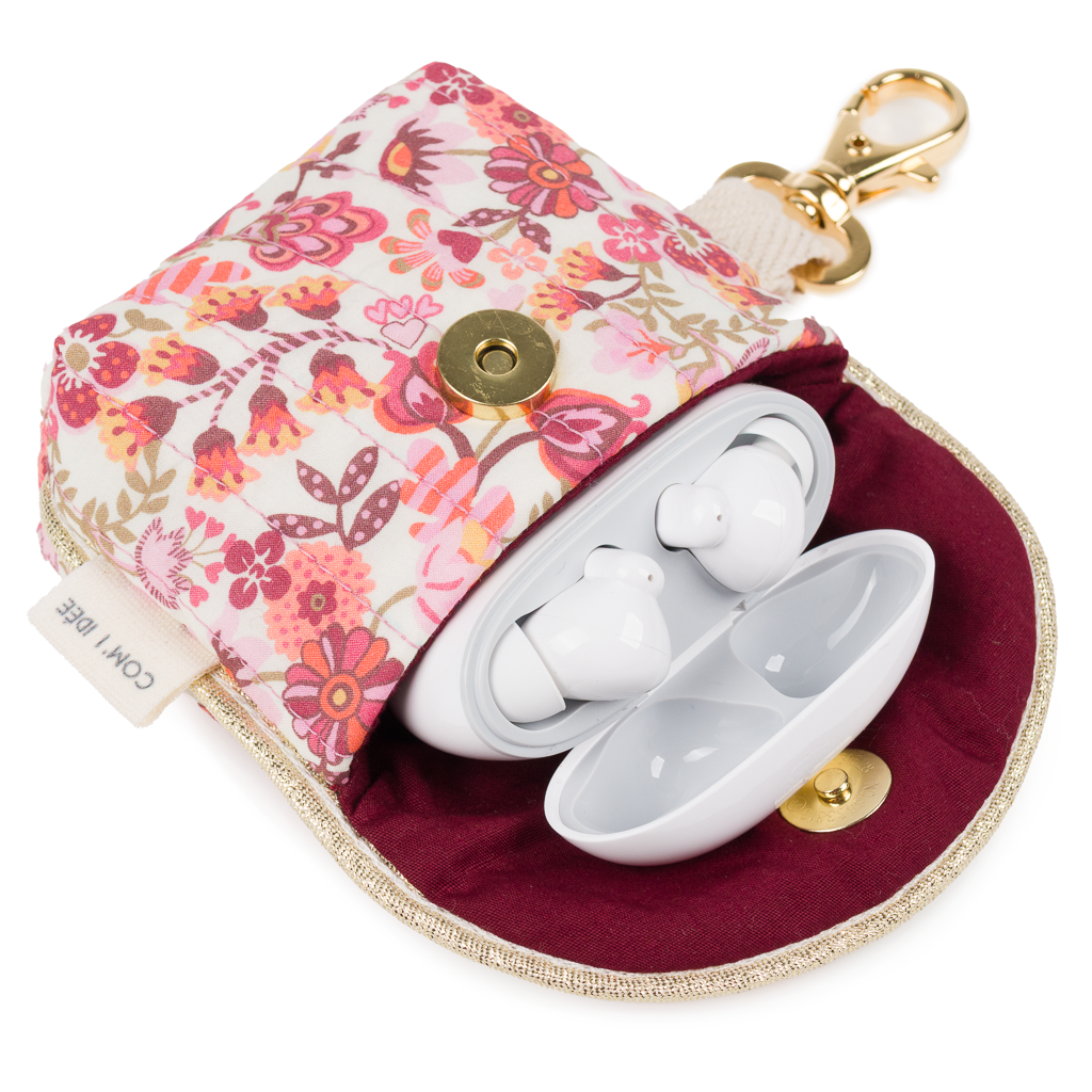 Kit couture étui pour écouteurs Lola en tissu Liberty Fabrics Com'1 Idée
