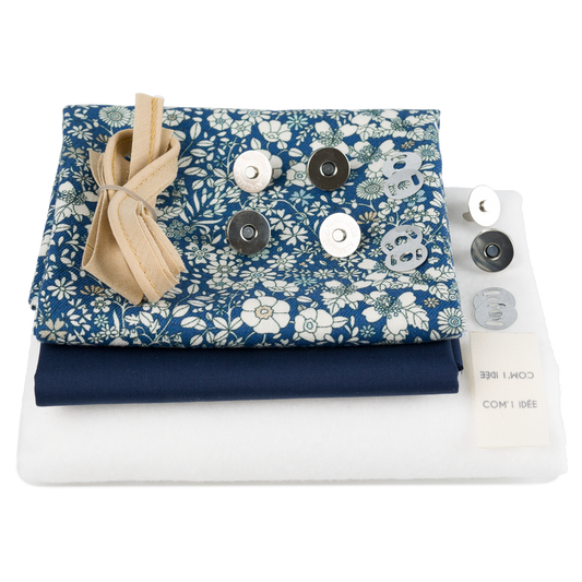Kit couture pochette liseuse Victor – Étui fleuri rembourré pour Kindle & liseuse 6’’/7’’ Com'1 Idée