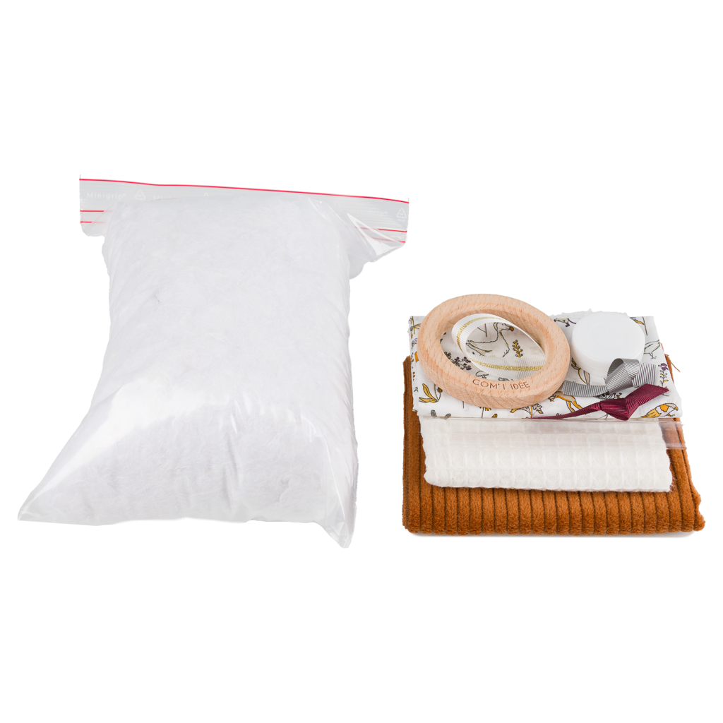 Kit couture cube d’éveil bébé Olympe – Jouet sensoriel Montessori en Liberty Com'1 Idée
