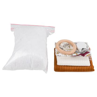 Kit couture cube d’éveil bébé Olympe – Jouet sensoriel Montessori en Liberty Com'1 Idée