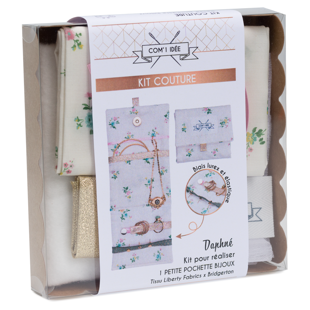Kit couture pochette bijoux Daphné – Édition Bridgerton Liberty Fabrics Com'1 Idée
