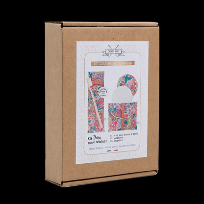 Kit Couture Set Voyage “Daisy” – Étui Brosse à Dents & Lingettes Lavables Liberty DIY Com'1 Idée