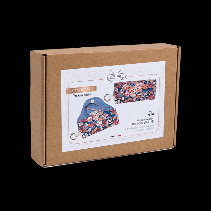Kit Couture Étui à Lunettes Liberty “Pia” – Étui Lunettes DIY avec Mousqueton Com'1 Idée