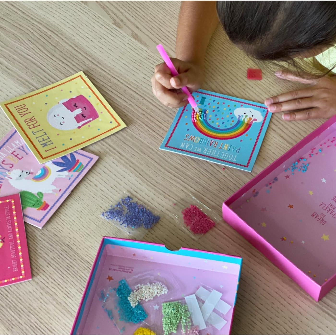 Kit Diamond Painting Enfant BOX CANDIY Totally Deco – Coffret Créatif DIY Paillettes & Diamants JOY!