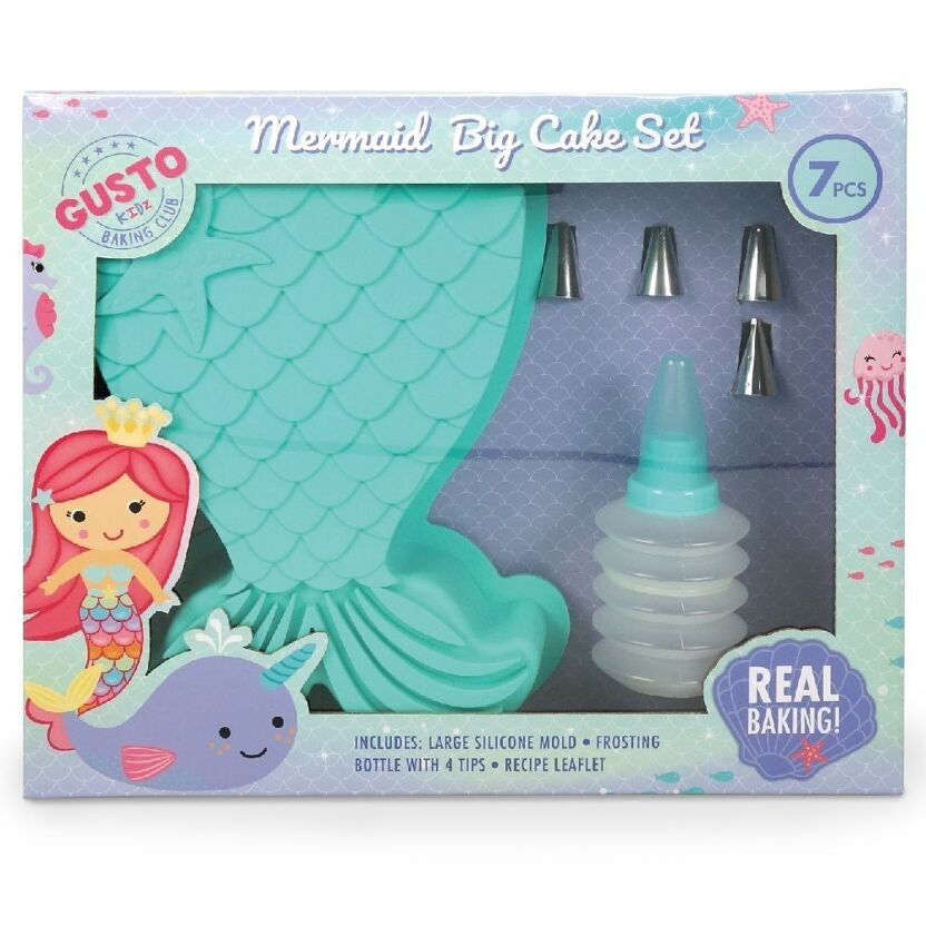 Kit pâtisserie sirène enfant – Moule gâteau + décoration 5 ans+ BoxCanDIY