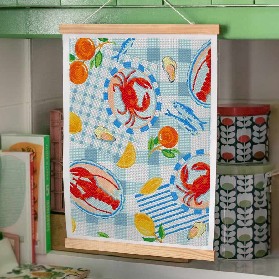 Coffret Petit Diamond – Citrus and Lobster Kit Diamond Painting estival et relaxant LA PETITE EPICERIE