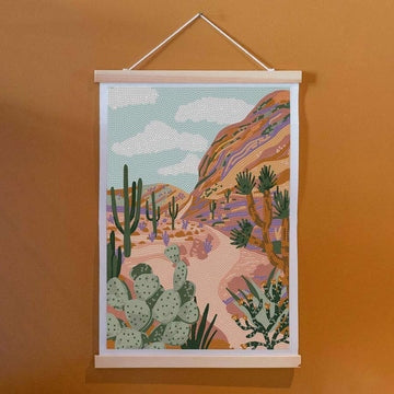 Coffret Petit Diamond – Desert Hills Kit Diamond Painting décor désert ocre et cactus LA PETITE EPICERIE