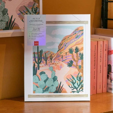 Coffret Petit Diamond – Desert Hills Kit Diamond Painting décor désert ocre et cactus LA PETITE EPICERIE