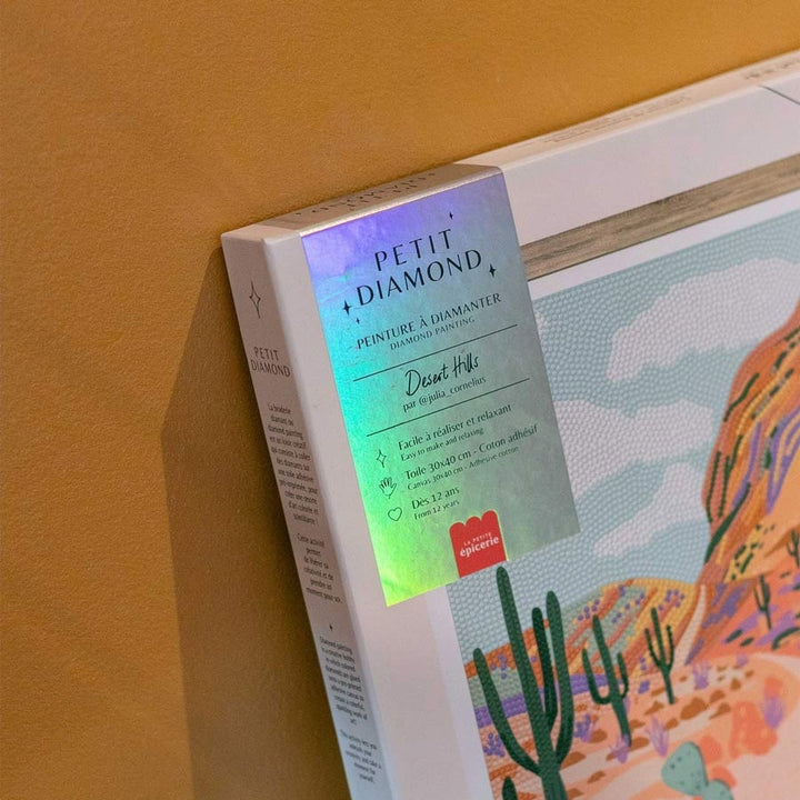 Coffret Petit Diamond – Desert Hills Kit Diamond Painting décor désert ocre et cactus LA PETITE EPICERIE