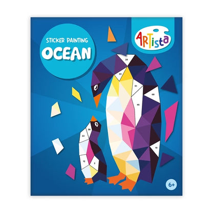 Livre créatif Sticker Painting sur le thème de l'océan pour enfants
