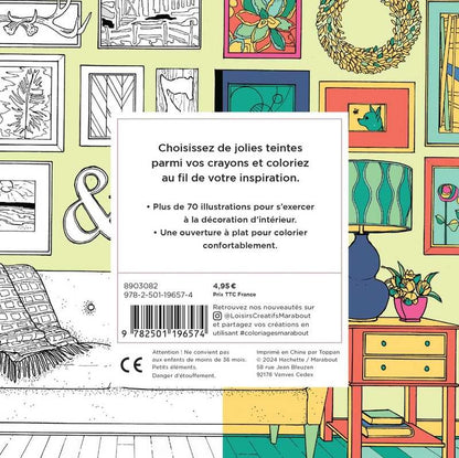 Des couleurs dans ma maison – Livre de coloriage déco intérieur créatif Editions Marabout
