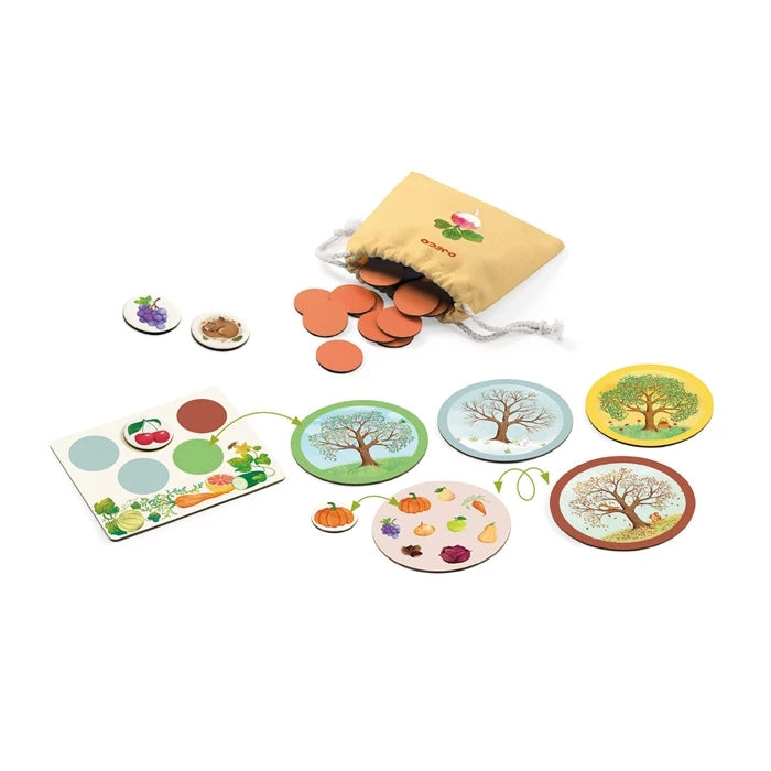 Jeu de loto pour apprendre les quatre saisons avec Djeco