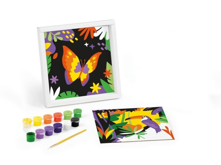 MAPED Creativ – Peinture au numéro Jungle Perroquet & Papillon – Kit créatif enfant dès 7 ans Maped