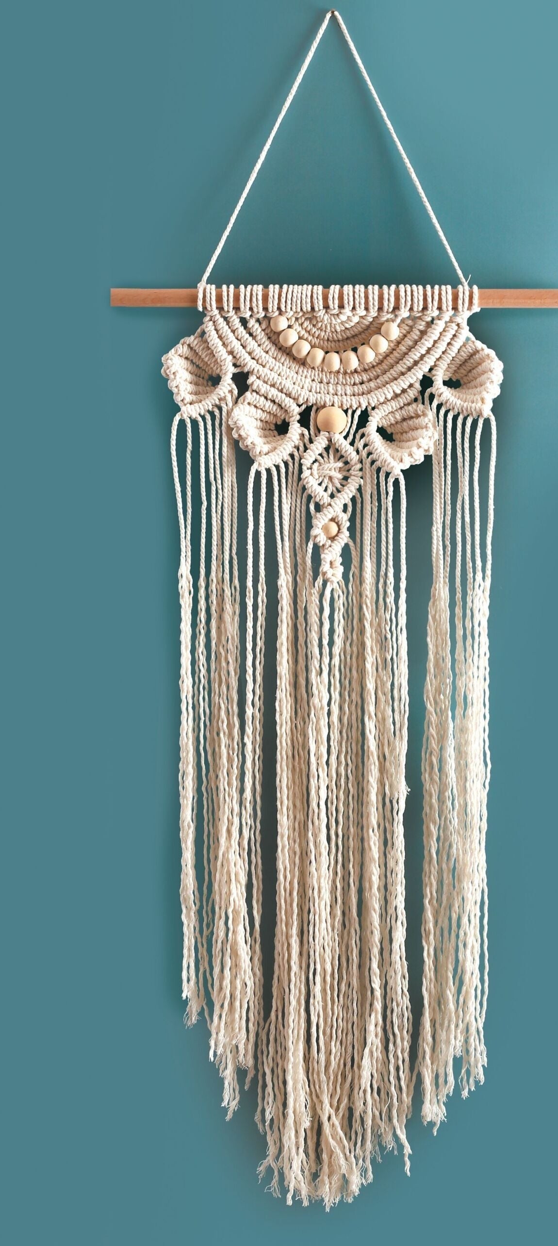 Kit Macramé Forme Coquillage – Déco Murale Bohème DIY GRAINE CREATIVE
