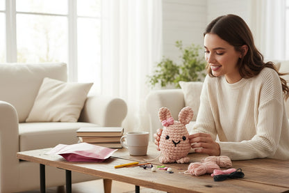 Kit Amigurumi Lapin Kawaï – Crochet DIY débutant avec notice Joy! JOY!