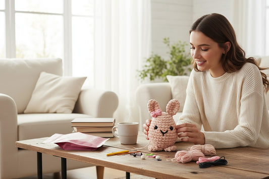 Kit Amigurumi Lapin Kawaï – Crochet DIY débutant avec notice Joy! JOY!