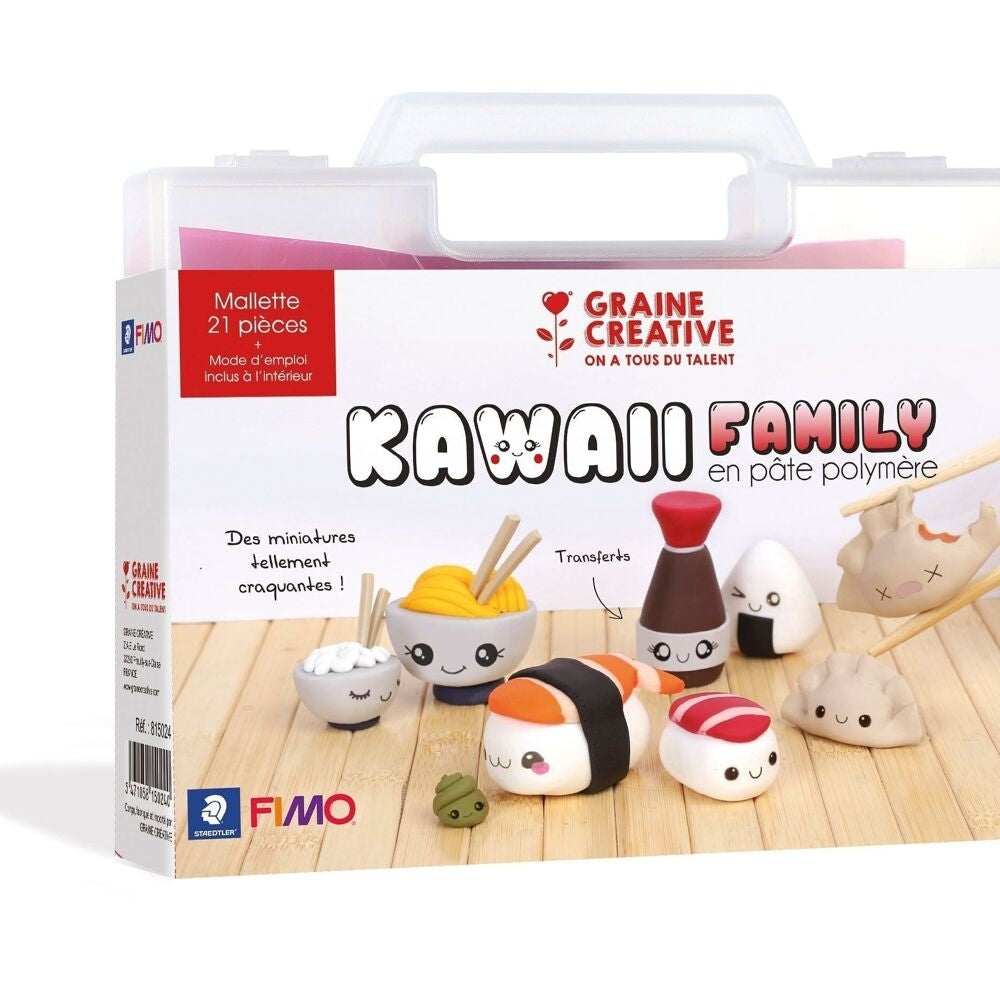 Mallette FIMO pour créer des figurines sushi kawaii