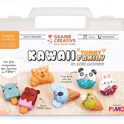 Mallette FIMO kawaii pour créer des figurines gourmandes colorées