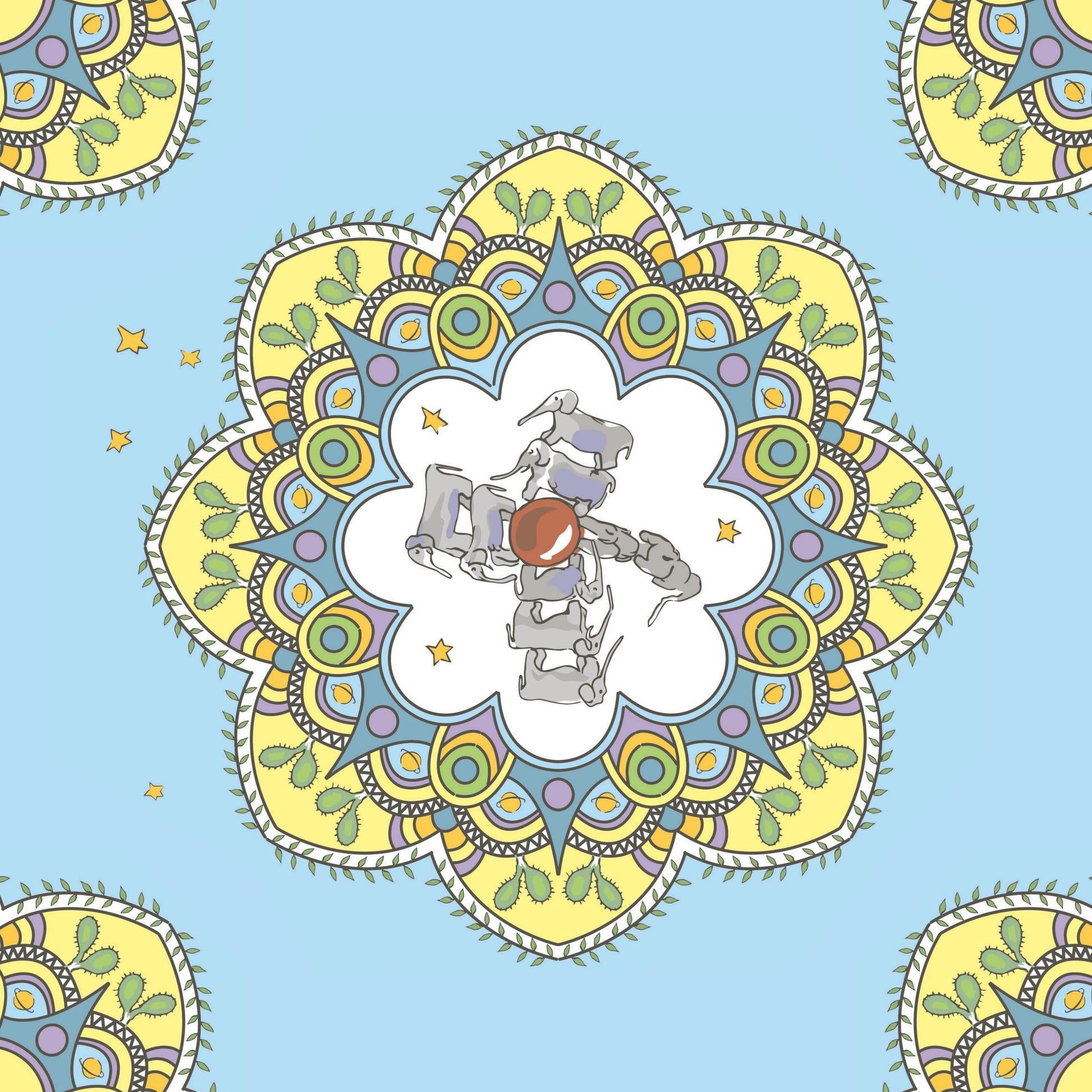 Mandala du Petit Prince à mettre en couleur avec des feutres