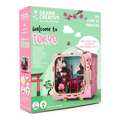 Maquette 3D Bois TV Tokyo – Mini TV Japonaise Lumineuse à Construire GRAINE CREATIVE