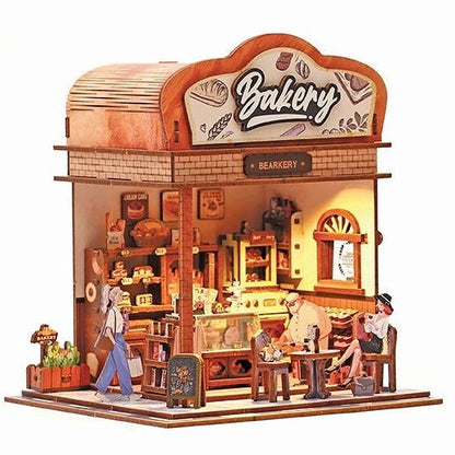 Maquette 3D Bois Vitrine Bakehouse – Boulangerie Miniature Lumineuse DIY GRAINE CREATIVE