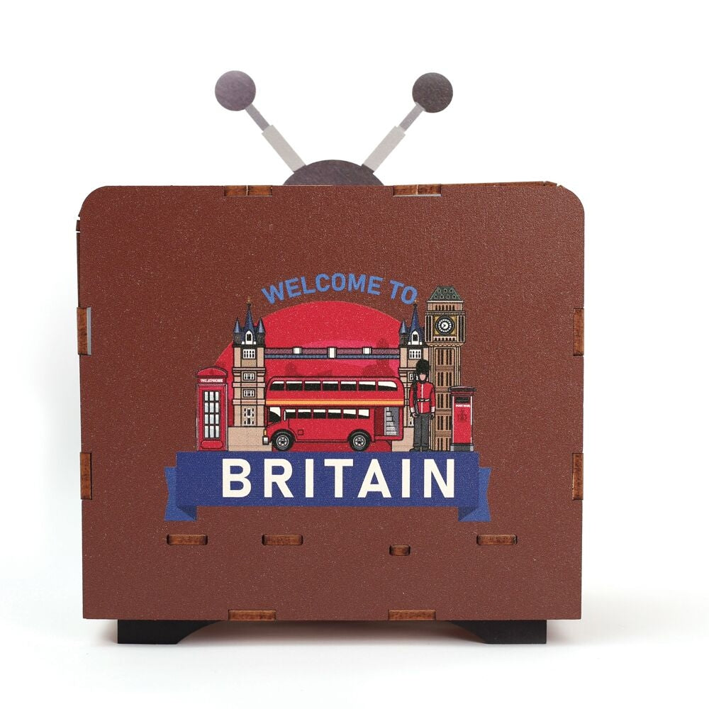 Maquette 3D Bois TV Londres – Mini TV lumineuse à construire GRAINE CREATIVE