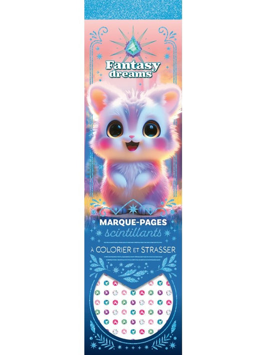 Marque-pages à Strasser et à Colorier Bleu – Kit Créatif avec Strass Edition Fleurus