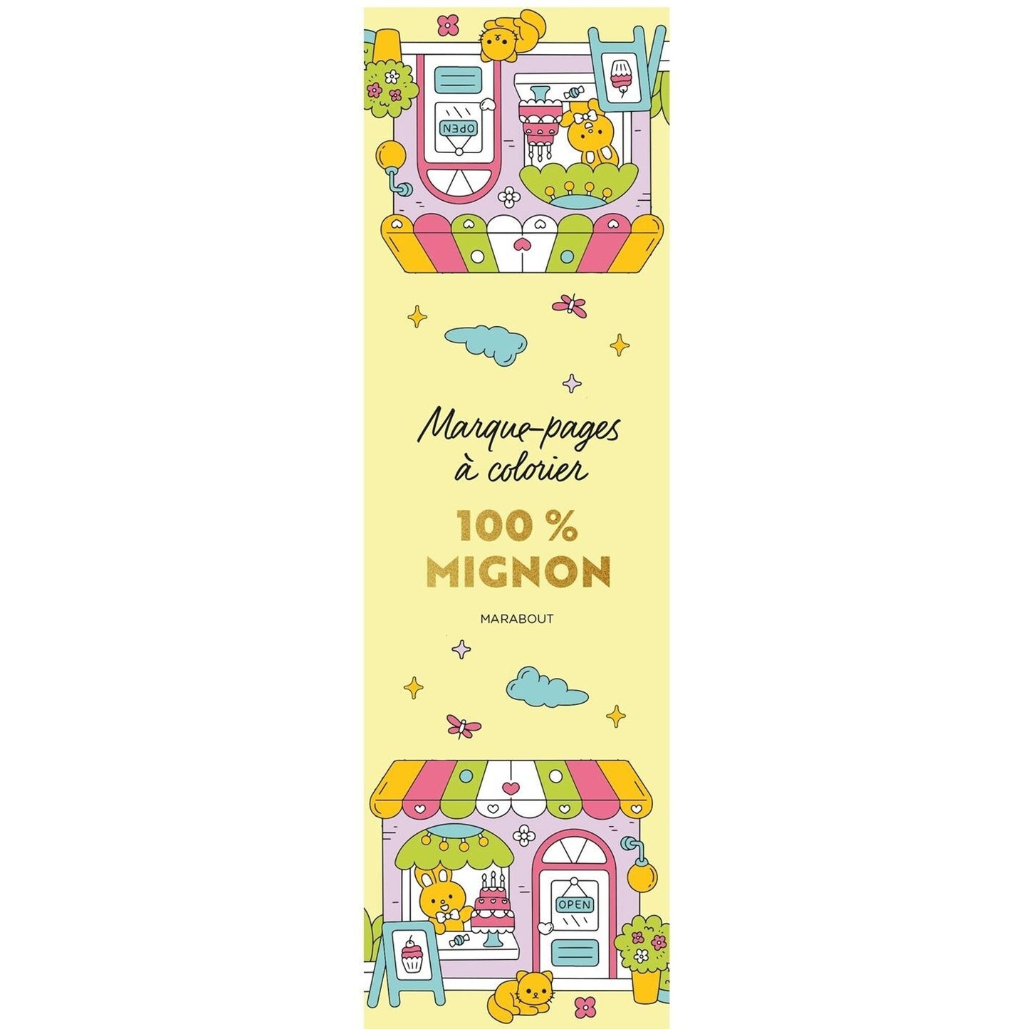 Marque-pages à colorier 100% mignon – 40 modèles créatifs kawaii Editions Marabout
