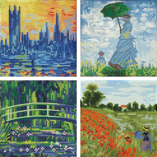 Mini DOTZ® Monet Experience – Kit Diamond Painting 4 Chefs-d'Œuvre Impressionnistes Dotz