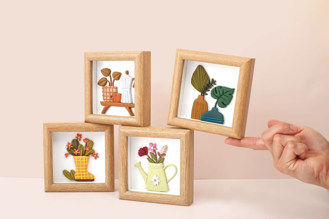 Kit Cadre Miniature Fimo Vase – Décoration DIY Miniature GRAINE CREATIVE