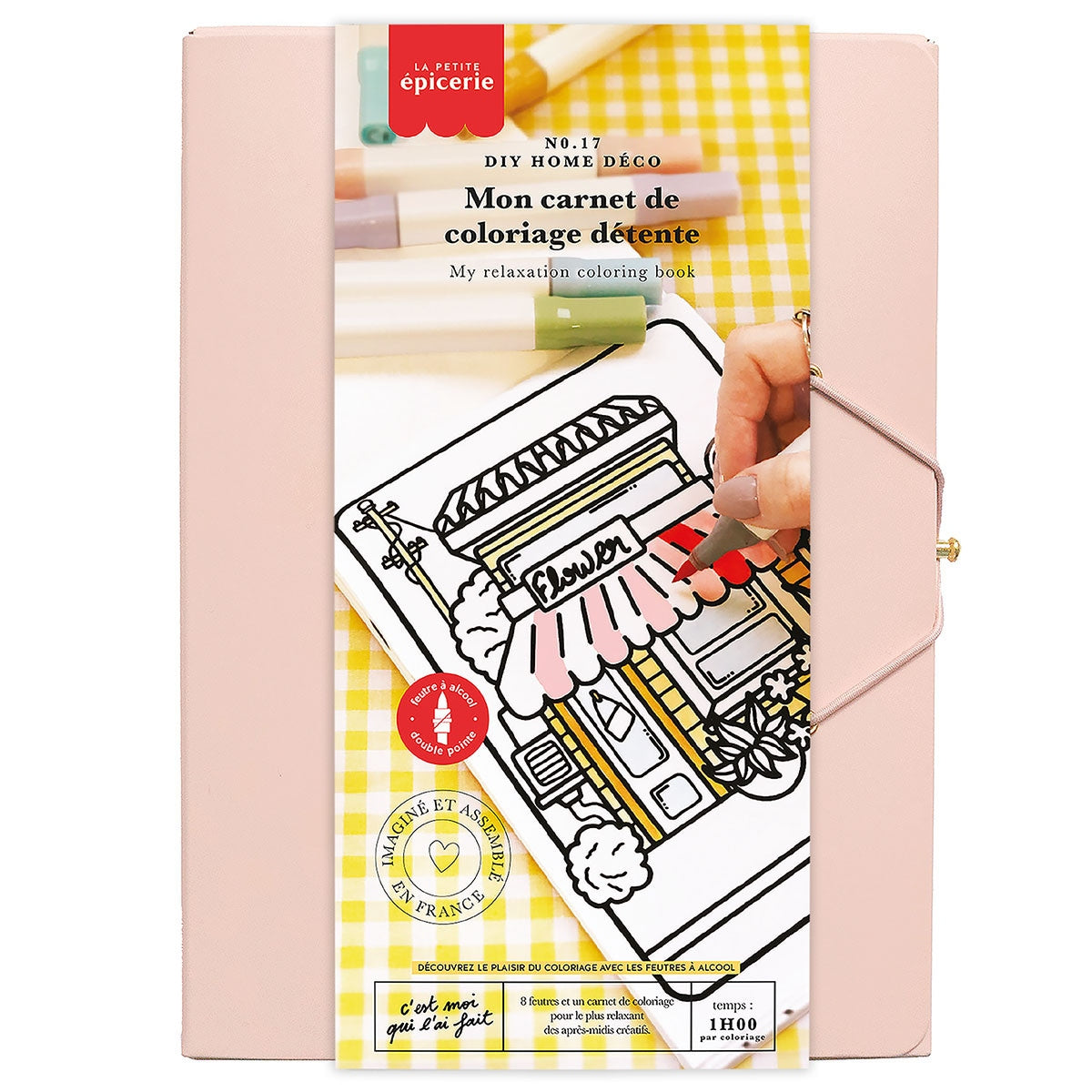 Kit DIY Mon Carnet de Coloriage Détente – Kawaii & Mandala avec 8 Feutres Alcool | La Petite Épicerie LA PETITE EPICERIE