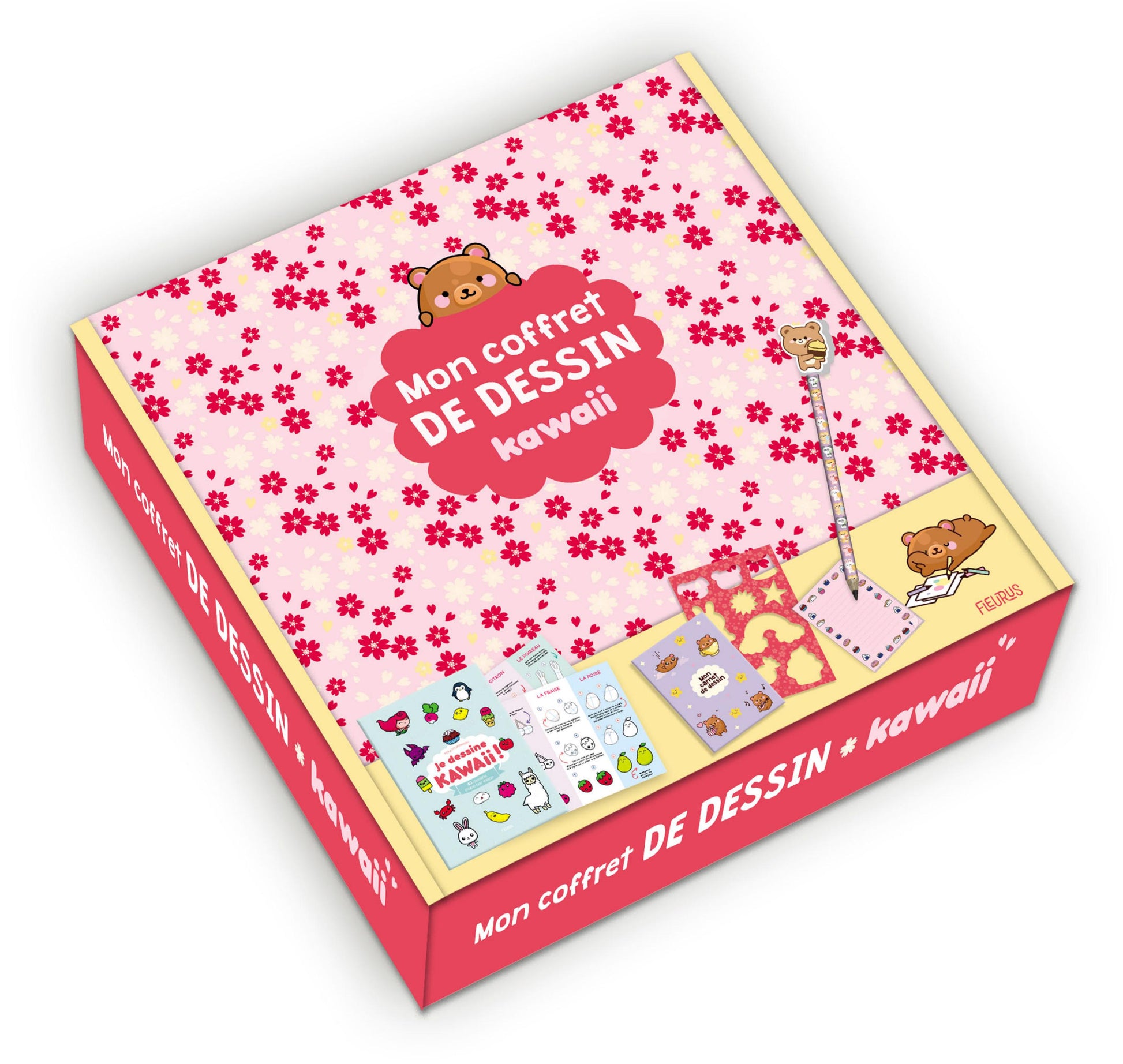 Coffret complet Mon Coffret de Dessin Kawaii avec accessoires