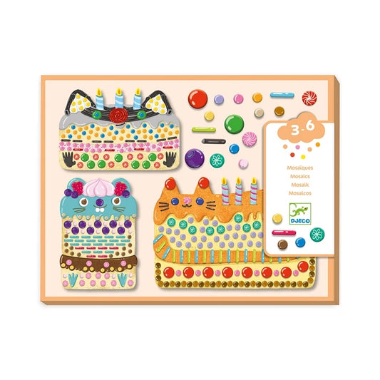 Mosaïques de Cakes – Activité Créative Gommettes et Mosaïque pour Enfants Djeco