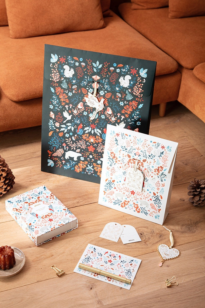 Pochette cadeau White Winter | Sac cadeau hiver blanc All the ways to say