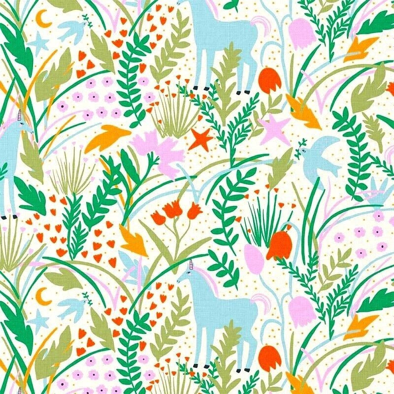 Furoshiki Licornes en coton – Emballage cadeau zéro déchet (4 tailles) Machatatelier