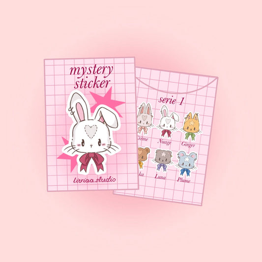 Mystery Sticker Série 1 – Sticker Kawaii Mystère Animaux à Collectionner Liviaa.studio