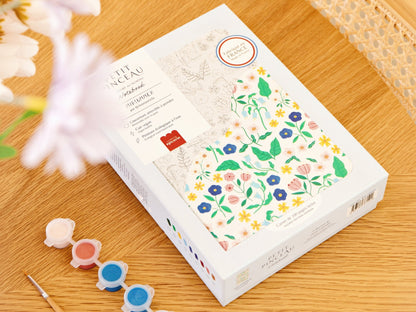 Notebook créatif floral à peindre avec peinture au numéro