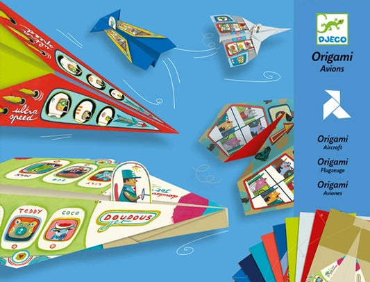 Origami Avions Djeco – Kit Créatif Pliage Papier Enfant Djeco