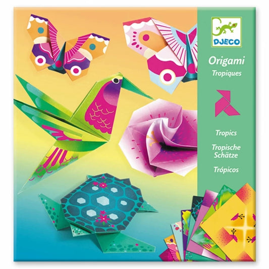 Origami Tropiques Djeco – Kit Créatif Pliage Papier Enfant Djeco
