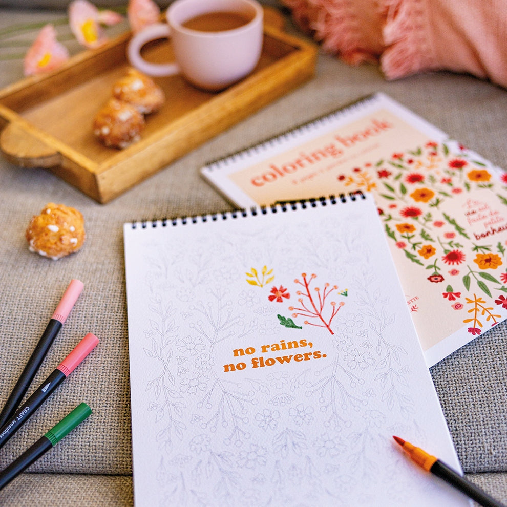 Carnet de coloriage A4 - Petits bonheurs Maison Joliette