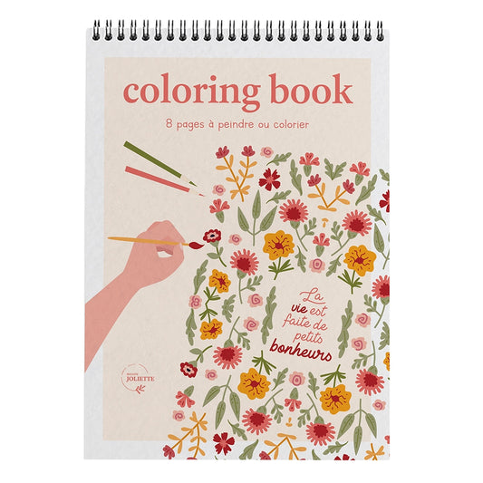 Carnet de coloriage A4 - Petits bonheurs Maison Joliette