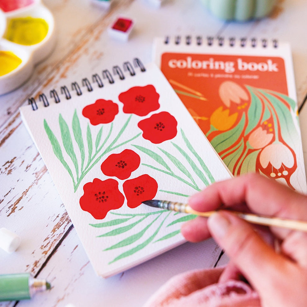 Carnet de Coloriage A6 – Motifs Floraux | Maison Joliette | Fabriqué en Franc
