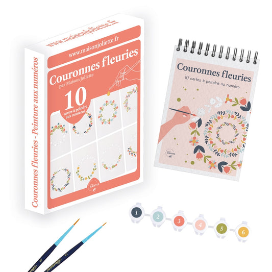 Peinture par numéros – Couronnes Fleuries | Maison Joliette | Kit créatif écoresponsable Maison Joliette