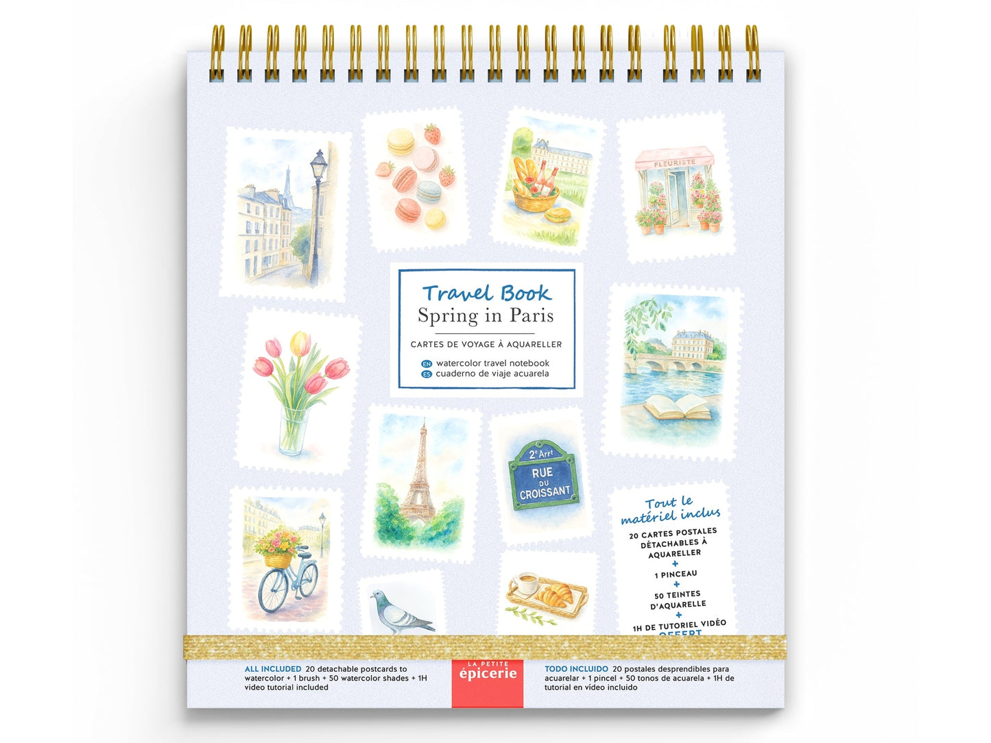 Travel Book – Spring in Paris | Carnet Aquarelle La Petite Épicerie LA PETITE EPICERIE