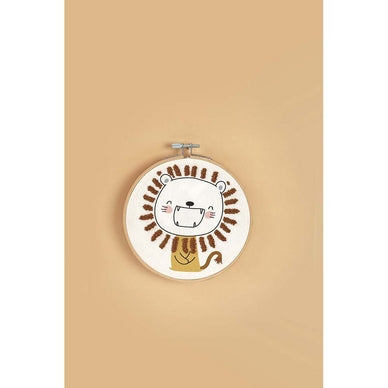 Kit de broderie partielle Lion sauvage GRAINE CREATIVE
