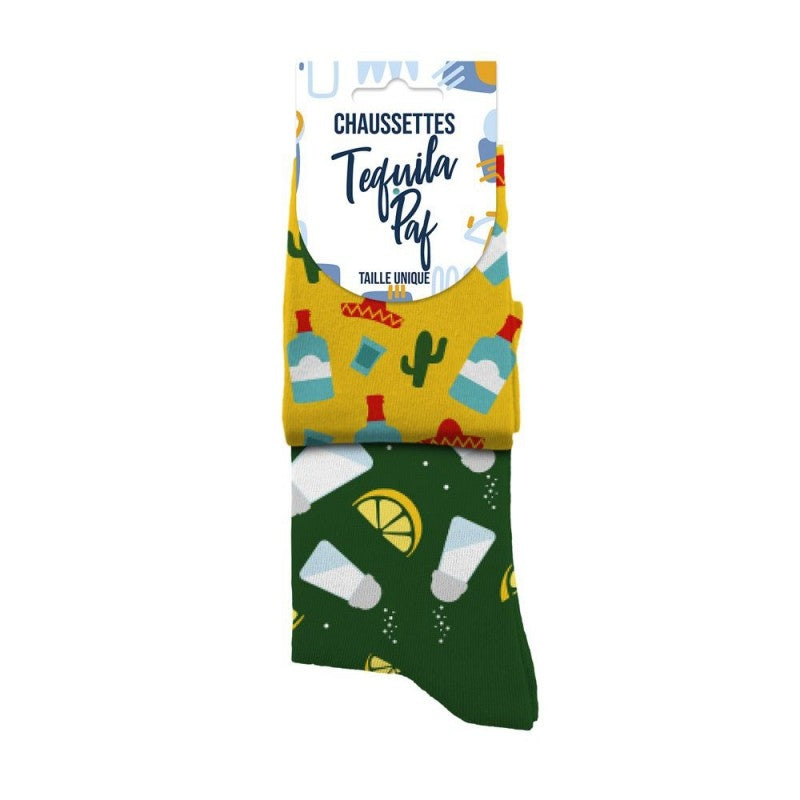 idée cadeau chaussettes humoristiques tequila paf