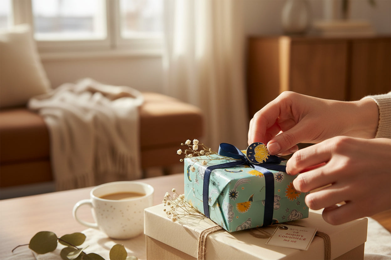 Broche Pin’s Cosmique Lune & Soleil Émaillé – Accessoire Mystique Vintage LA PETITE EPICERIE