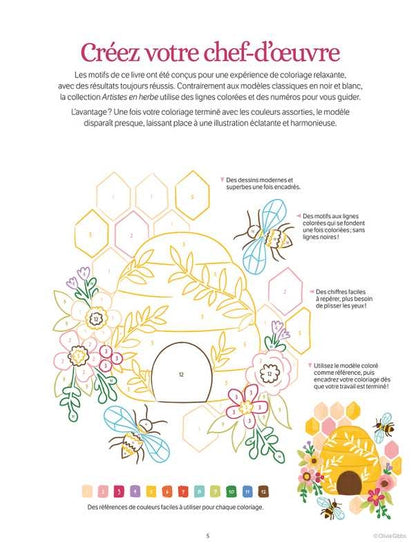 Jardin arc-en-ciel – Livre de coloriage floral créatif multi-techniques Editions Marabout