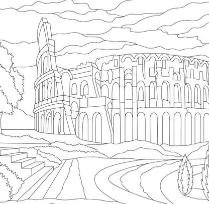 Dolce Vita – Livre de coloriage voyage Italie créatif Editions Marabout
